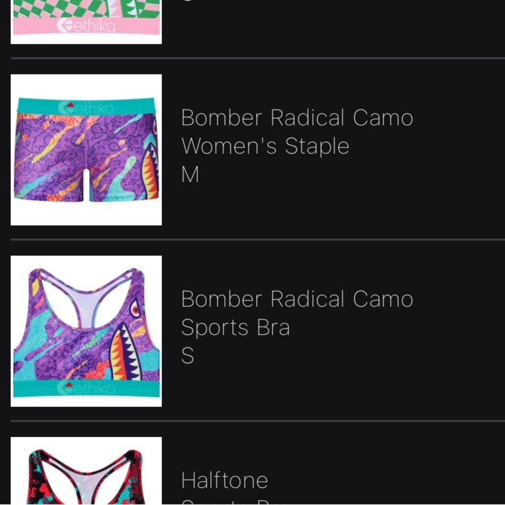 Bomber Radical Camo Sports Bra And Short Set